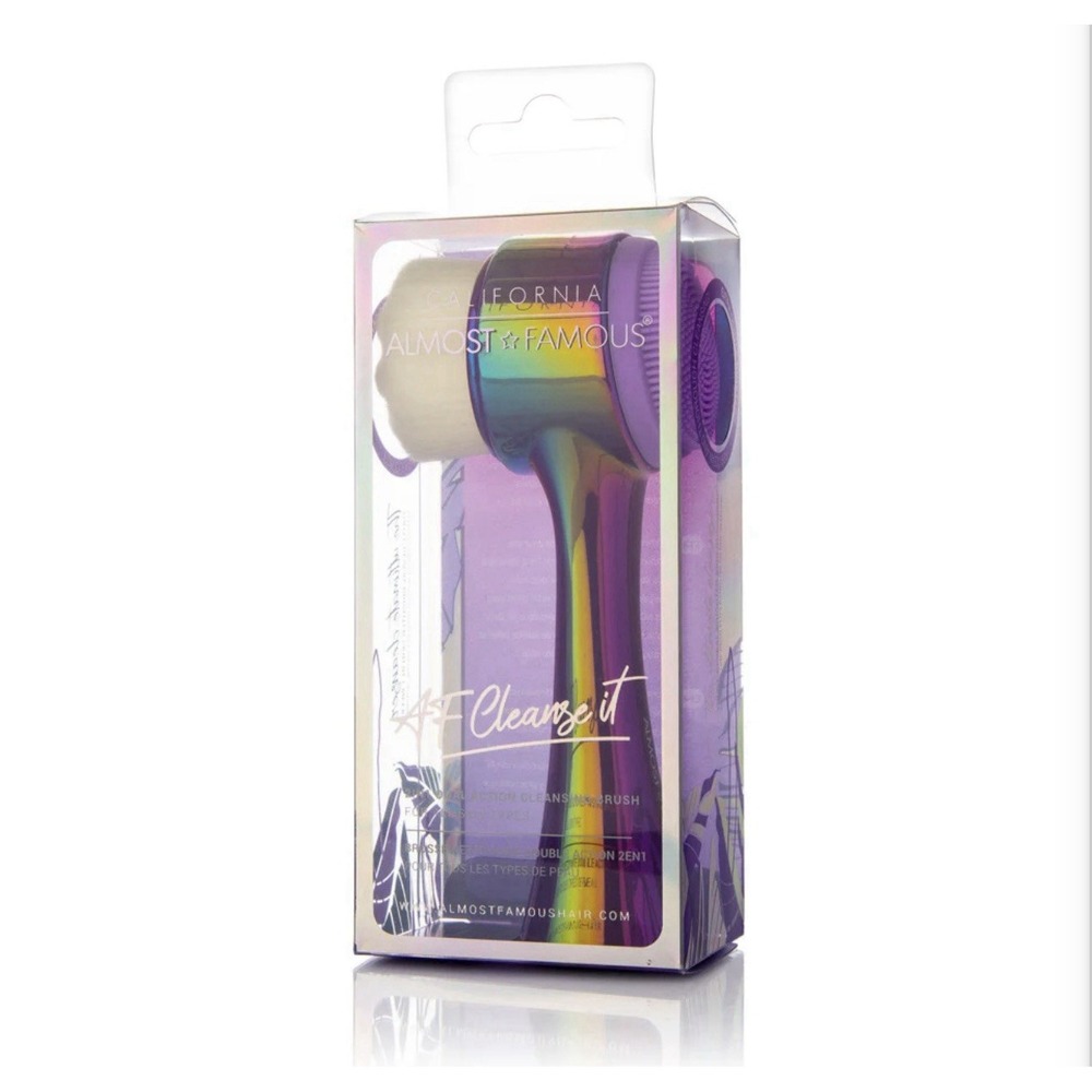 ALMOST FAMOUS Facial Cleansing Brush Face Scrubbers Soft 2 In 1 Exfoliator New‎